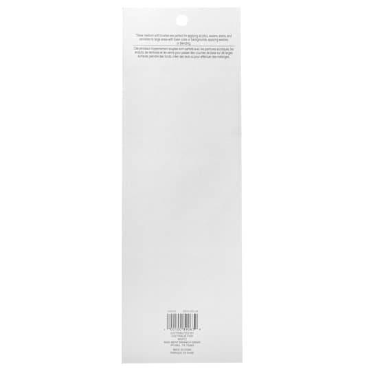 Gold Taklon Large Area Flat Brush Pack by Craft Smart®